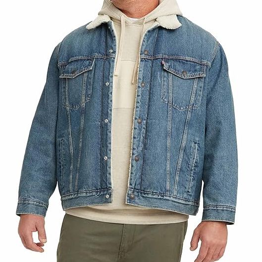 Levi’s Premium bélelt farmerdzseki Fable középkék színben