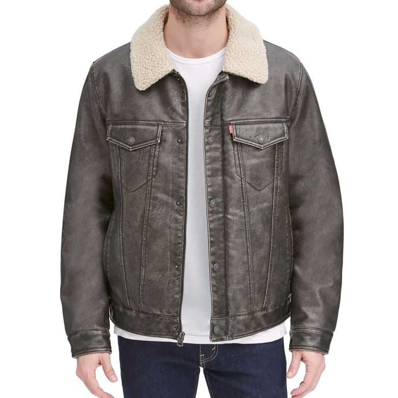 Levi’s Trucker műbőr bélelt dzseki sötétbarna