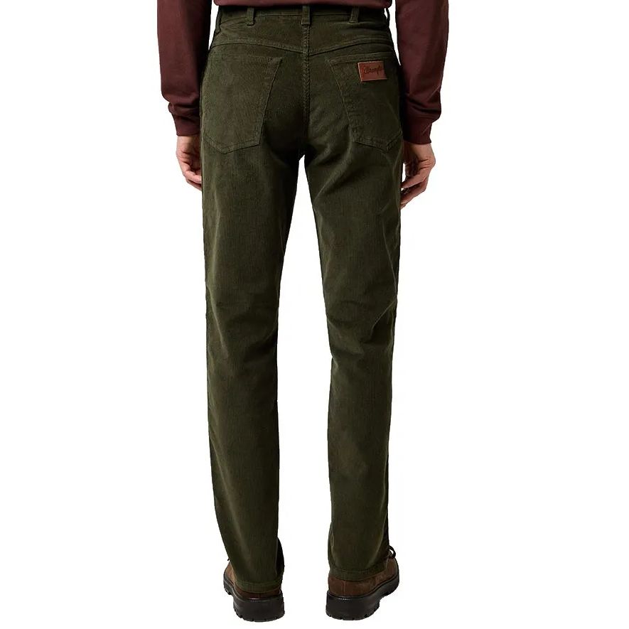 Wrangler Texas Slim sötétzöld kord nadrág