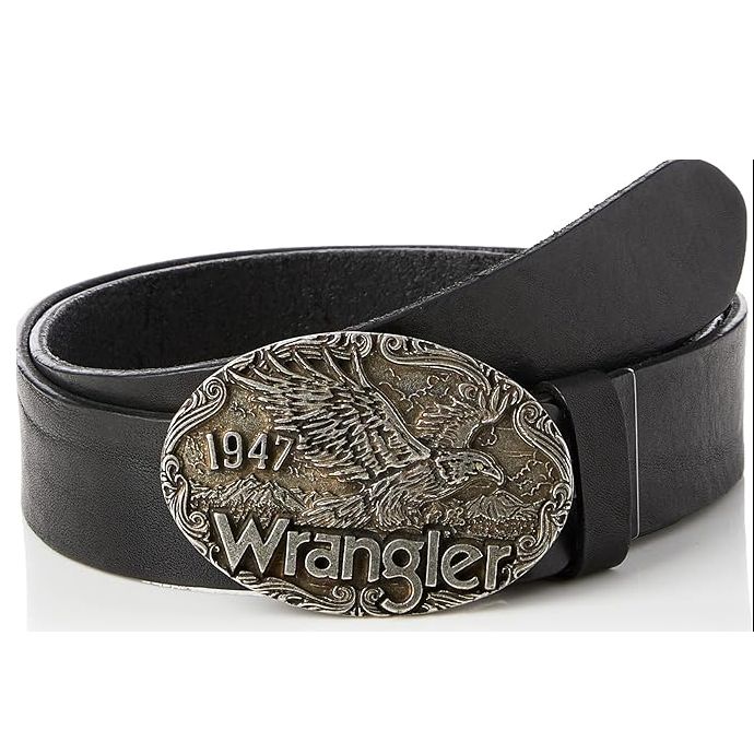 Wrangler Eagle csatos bőröv black fekete színben